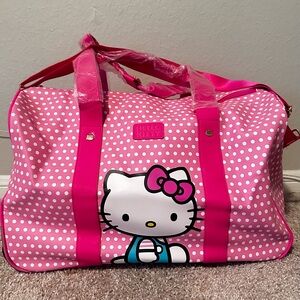 Hello Kitty Pink and White Polka Dot Bag